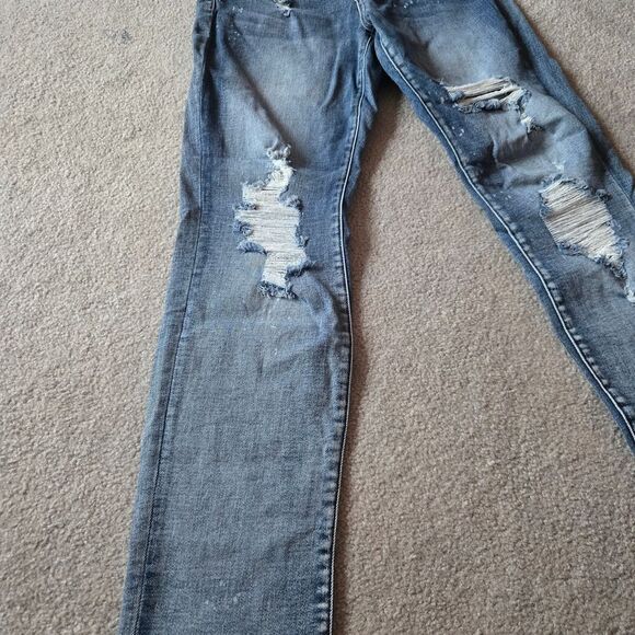 Judy Blue Ripped Skinny Jeans - Light Blue - Picture 7 of 8